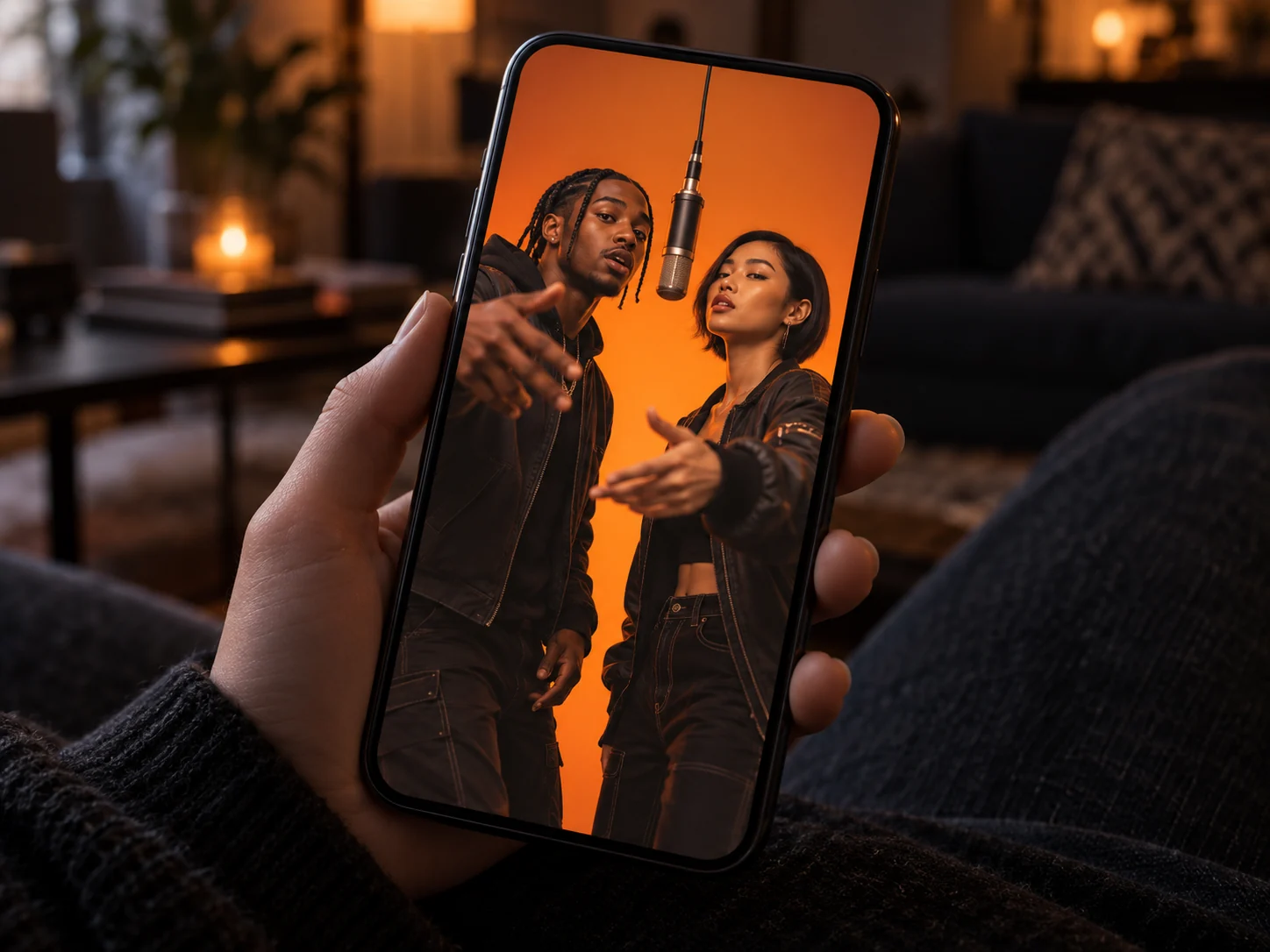 Built for Vertical Short-Form Video, illustrative Rap Duo scene
